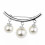 Pearl Charm Brooch with Fixed Strap Silver 1