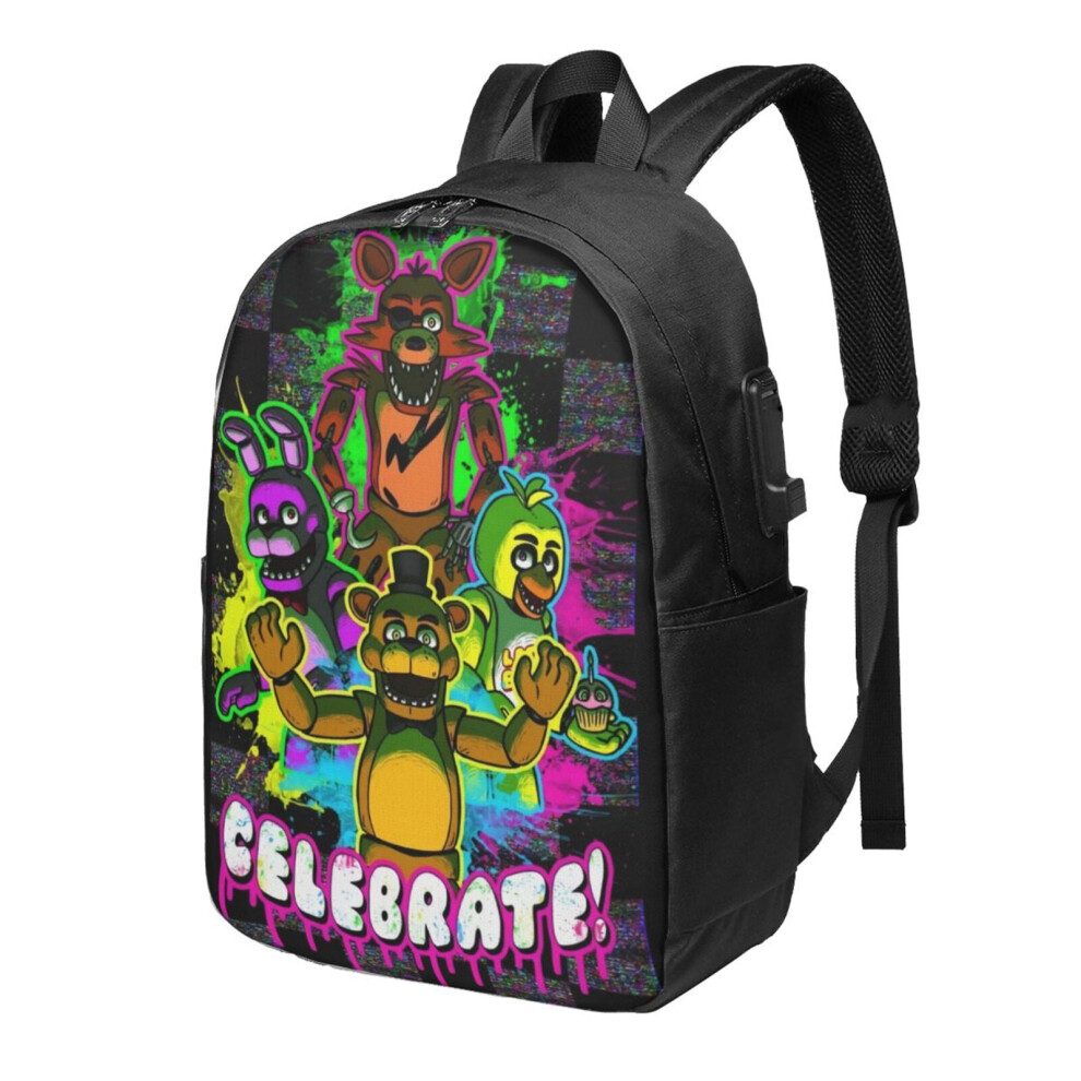 Fnaf F Laptop Backpack 17 Inch Light/Black 900881717212