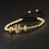 Crown Beaded Bracelet Gold Plated Unisex 1