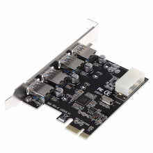 4-poorts USB3.0 PCI-e uitbreidingskaart PCI express PCIe USB3.0 hub adapter 4-poorts USB3.0 controller USB3.0 PCI-e PCIe express 1x