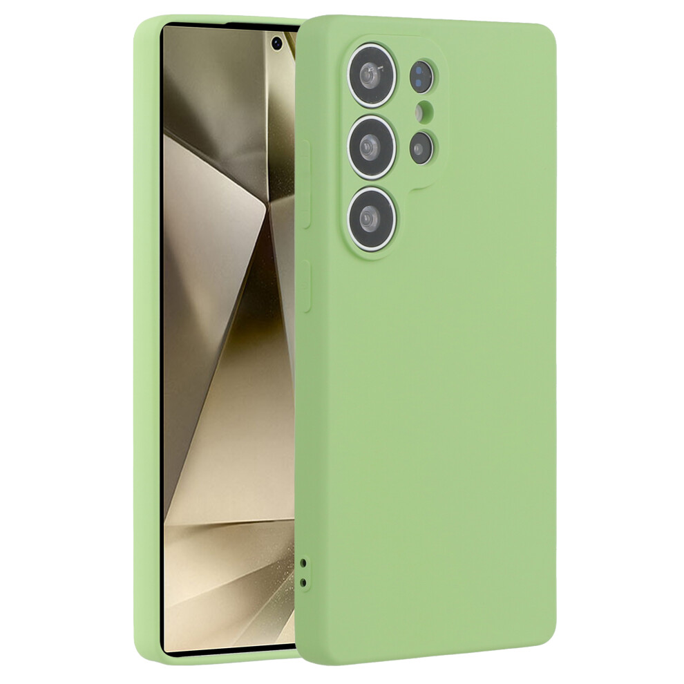 (Matcha ) Amorus For Samsung Galaxy S25 Ultra Case Precise Cutouts Tpu Fiber Lining Shockproof Phone Cover Green 6914297545028