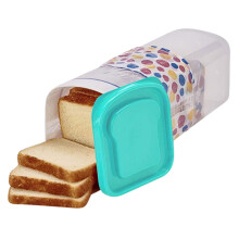 Contenedor de pan Ovzne - Caja de almacenamiento de pan de plástico transparente para pan de molde, bollos y bagels, compatible con encimeras de