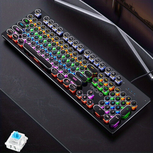 Mechanical Green Backlit Keyboard 104 Keys