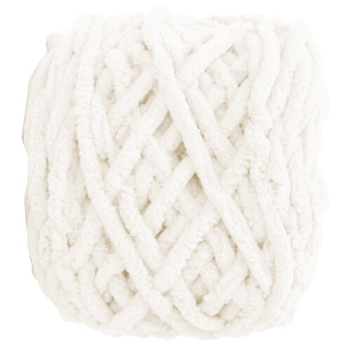 Coarse wool yarn terylene blend light weight 100g milk white