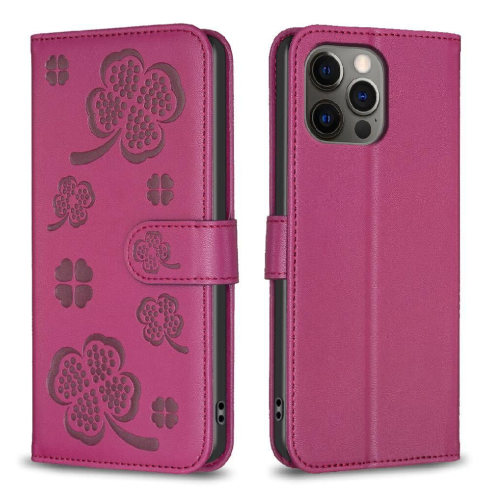 Flip Case For Iphone 12 Pro Clover Flower Wallet With Card 971050987330