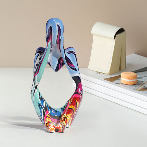 Tänkande man Graffiti staty Resin Abstrakt konst 1 st 2