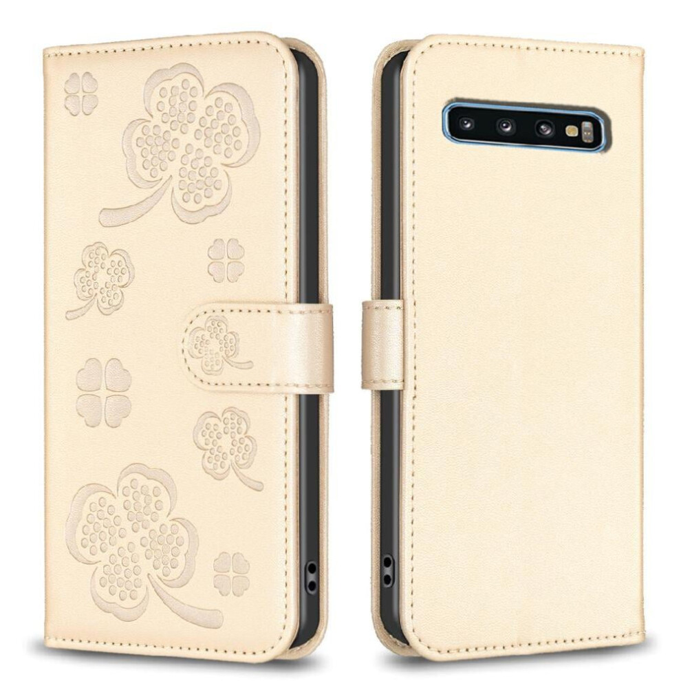 Flip Case For Samsung Galaxy S10 Clover Flower Pu Leather 971050987521