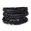 Punk Læderarmbånd Wrap Manchet til Mænd 4 stk. Sort 1