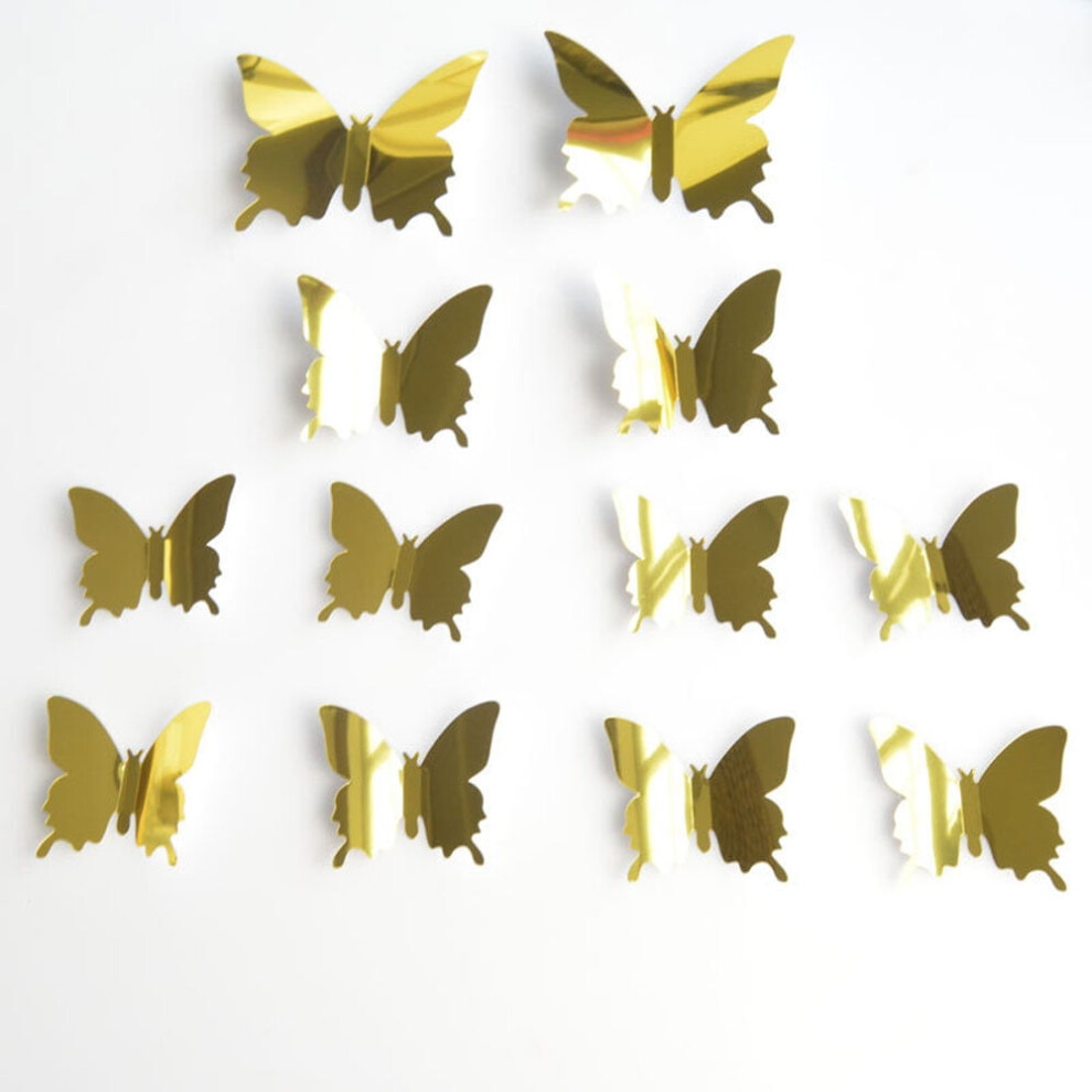Nomeni Home Butterfly Wall Stickers Silver 12Pcs 972745854661
