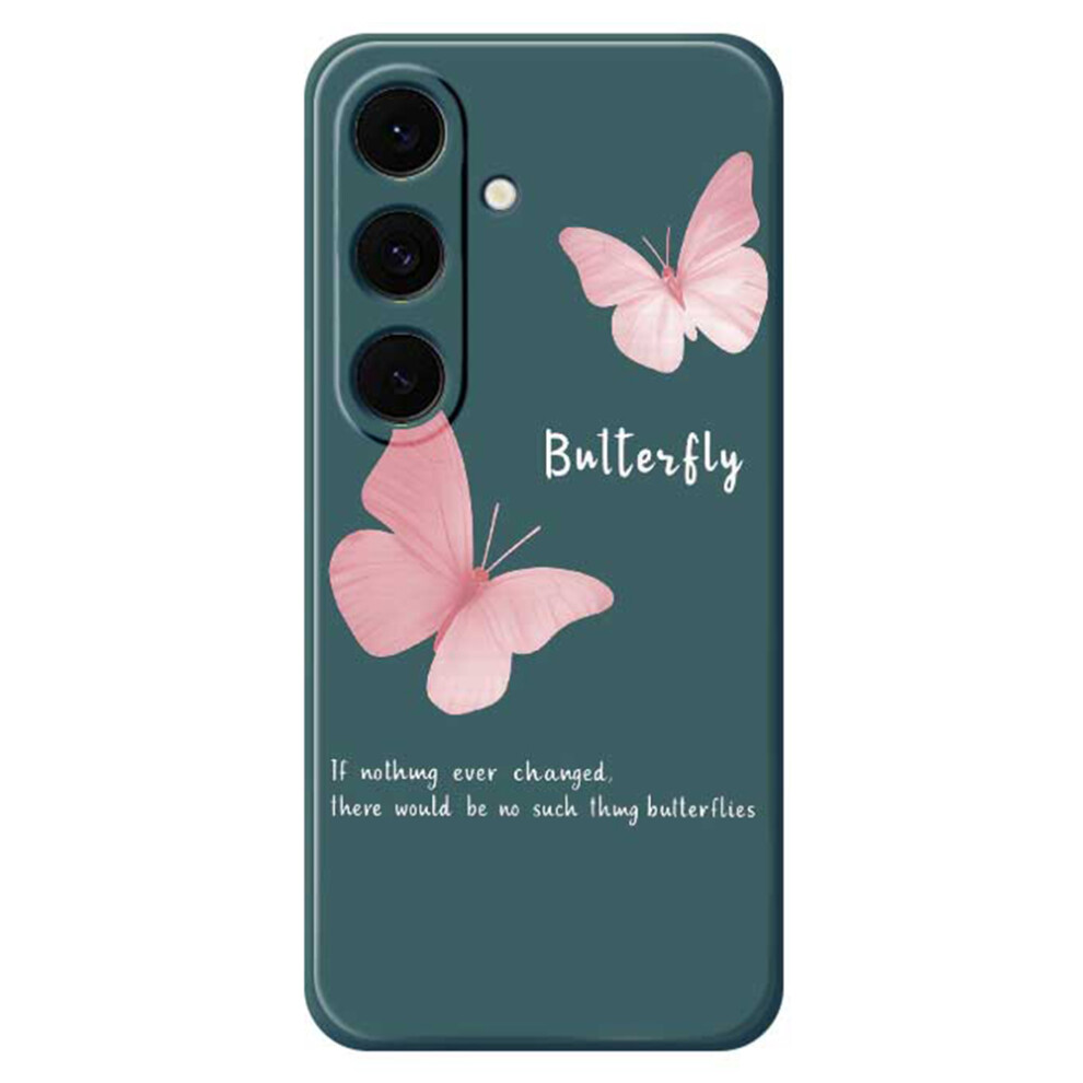 (Green) For Samsung Galaxy S25 Fe Case Butterfly Pattern Printing Straight Edge Tpu Phone Back Cover Green 6914295484541