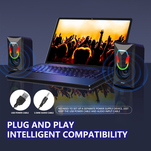 Bluetooth speaker with glowing lights premium sound 1 unit 2
