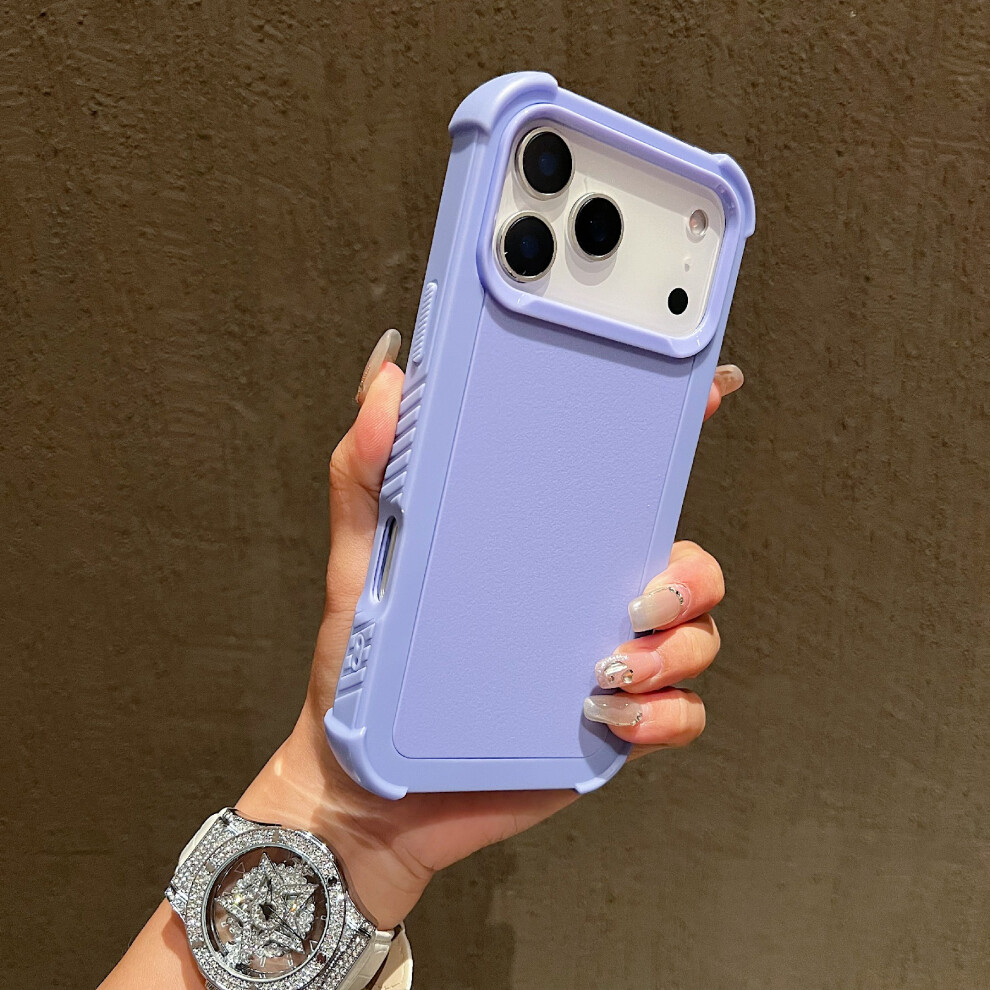 (Purple) For Iphone 17 Pro Max Case 3 In 1 Shockproof Pc Tpu Matte Phone Back Cover Purple 6914299951568