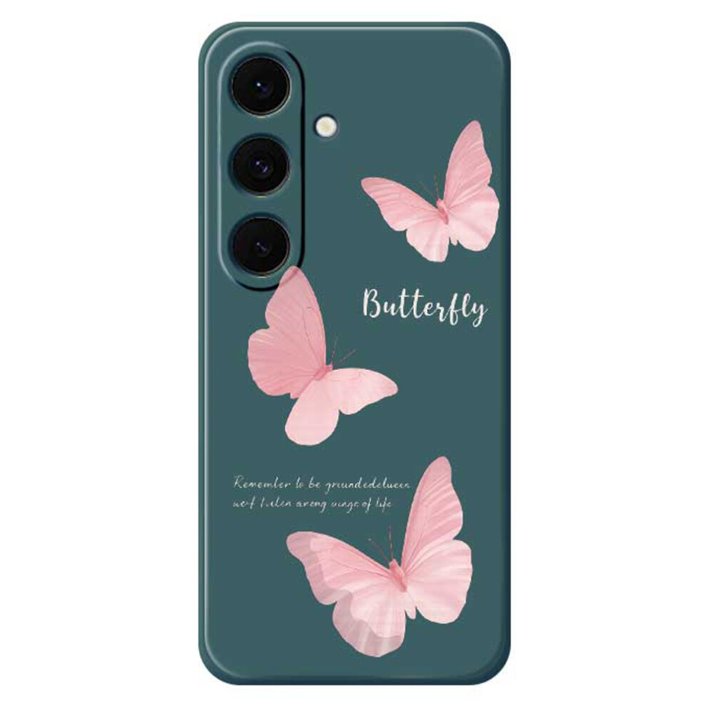 (Green) For Samsung Galaxy S25 Fe Case Butterfly Pattern Printing Straight Edge Tpu Phone Back Cover Green 6914299122111