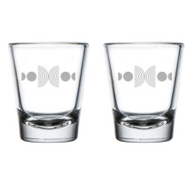Shotglazenset Mid-Century Modern, 2 stuks, 50 ml