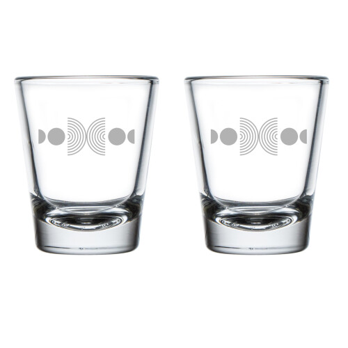 Schnapsgläser-Set im Mid-Century-Modern-Stil, 2-teilig, 50 ml