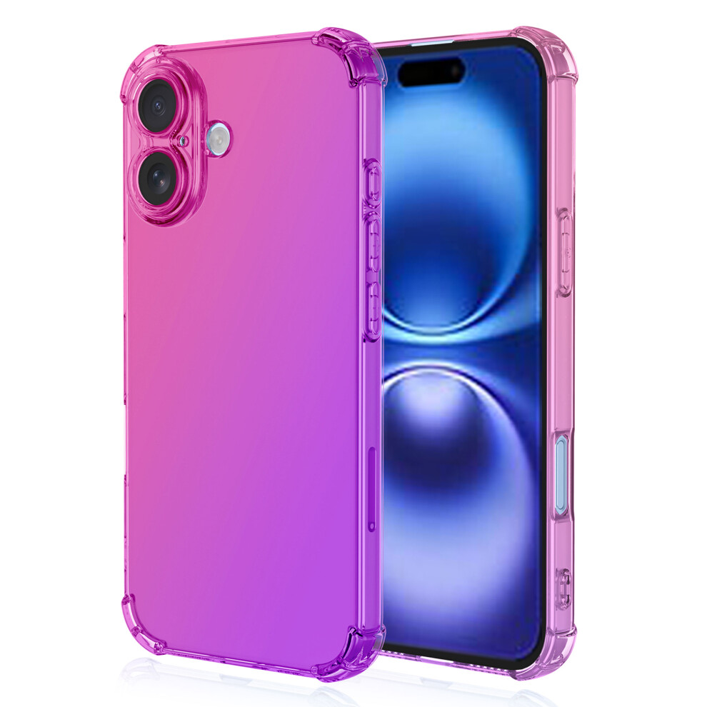 (Pink / Purple) For Iphone 17 Case Gradient Color Tpu Phone Case Anti-Drop Phone Cover Pink,Purple 6914296335712