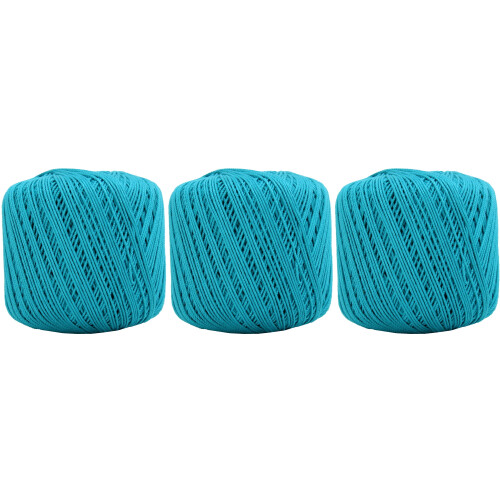 Threadart mercerized cotton crochet thread size 3 turquoise