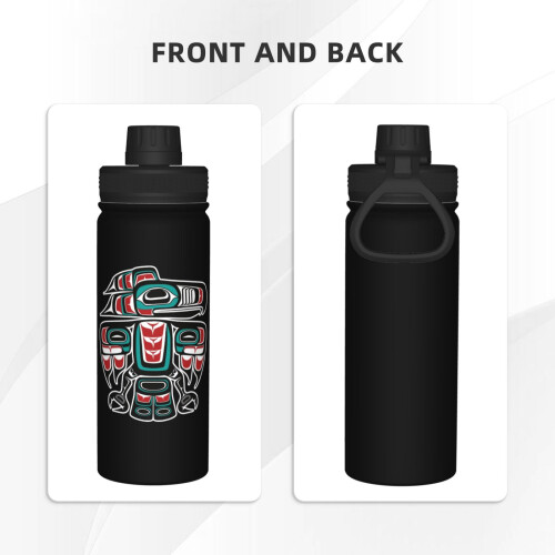 Μπουκάλι Νερού Haida Tlingit Raven Totem με Θερμομόνωση 18oz 2