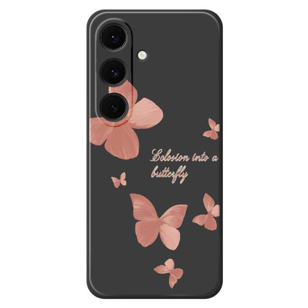 (Black) For Samsung Galaxy S25 Fe Case Many Butterflies Pattern Printing Straight Edge Tpu Phone Back Cover Black 6914296062076