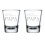 Set van 2 borrelglaasjes van 50 ml voor de aankondiging van de vaderschapsaankondiging. 1