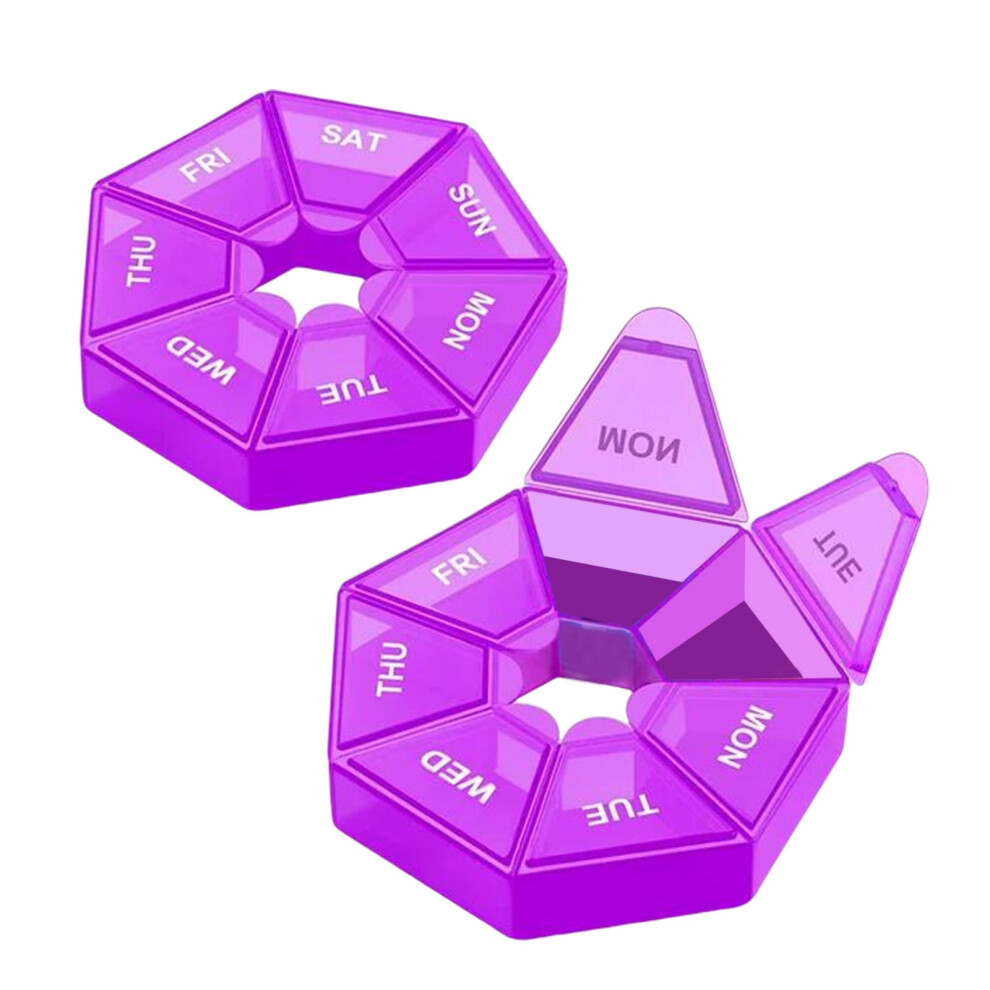 Weekly pill organizer 7-day portable case 2 pcs