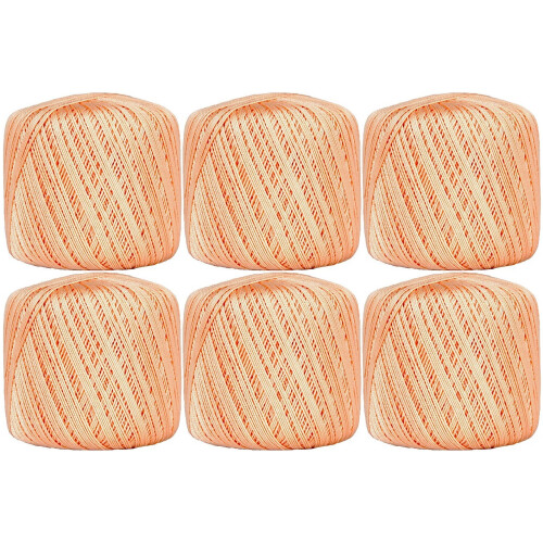 Threadart apricot crochet thread 100% cotton size 10 6-pack