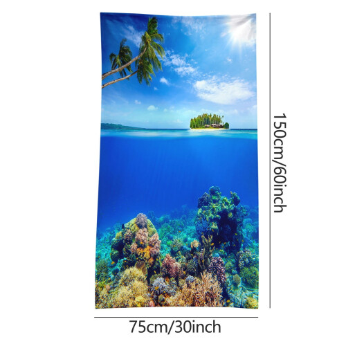 Microvezel strandhanddoek, sneldrogend, 30x60 inch 2