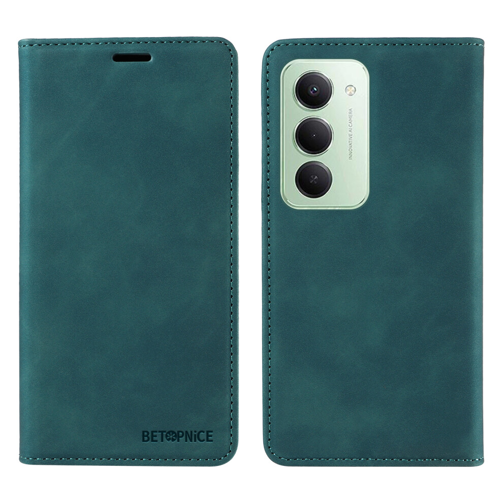 (Green) Betopnice For Xiaomi Poco M7 Plus 5G / Redmi 15 5G (Global) (169Mm) Case Magnetic Closure Rfid Blocking Wallet Stand Leather Pho Green 6914290952038