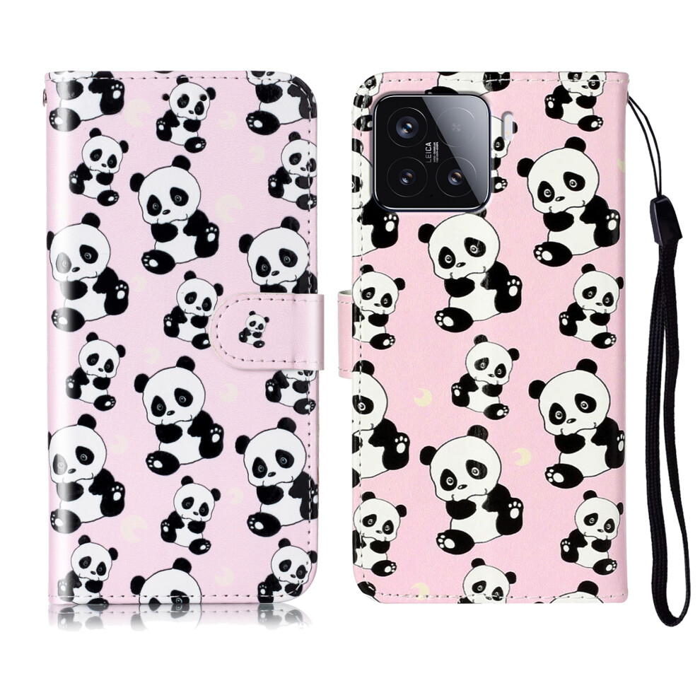 (Panda) For Xiaomi 15T Case Pattern Leather Wallet Phone Cover With Strap 6914296048025