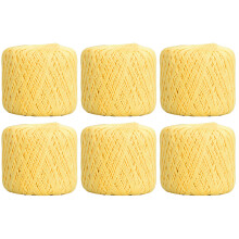 Threadart Mercerized Cotton Crochet Yarn Pack – 6 Balls,