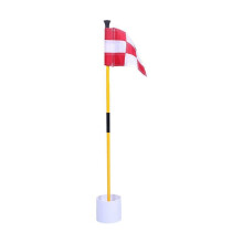 Red and White Green Flag, Colorful Two-Section Checkered Green Target Hole Cup Flagpole, Supplies