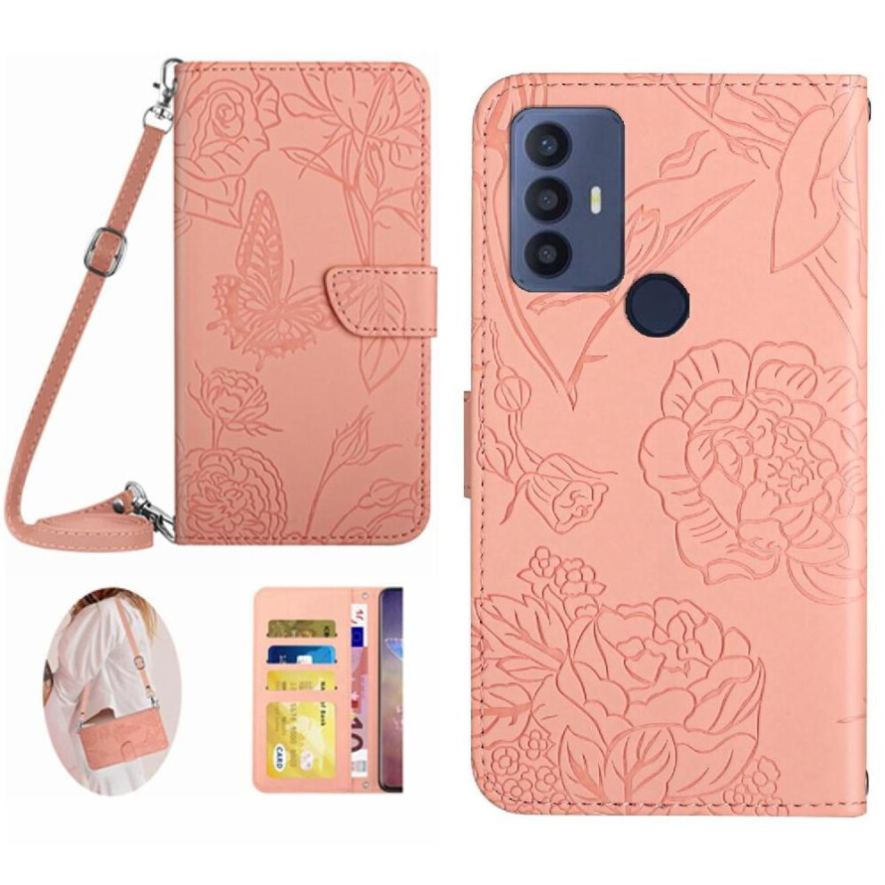Tcl 30 Se Leather Wallet Case With Butterflies Flowers 971050986005