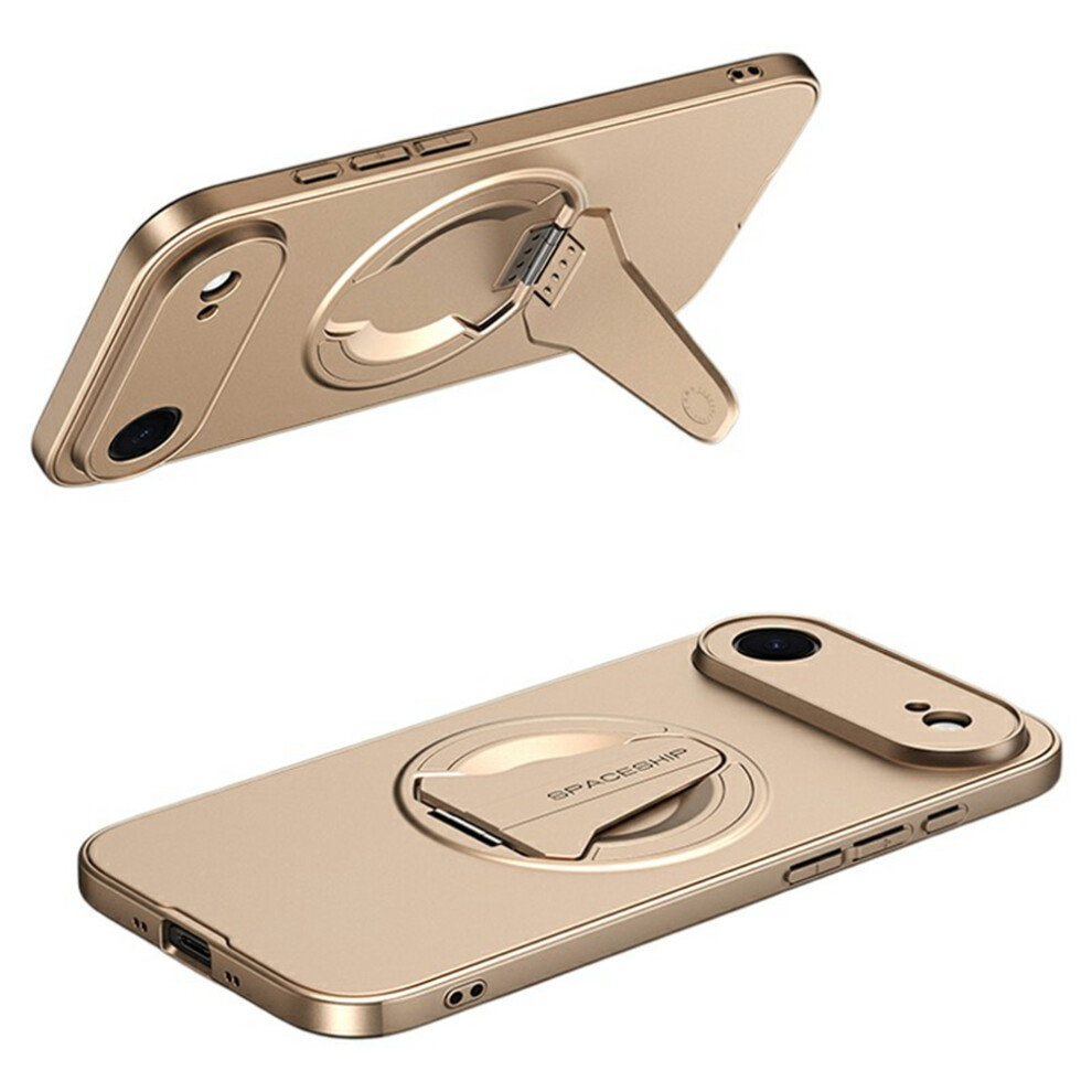 (Desert ) For Iphone Air Case Compatible With Magsafe Hidden Kickstand Skin-Feel Matte Pc Tpu Phone Back Cover Gold 6914295667449