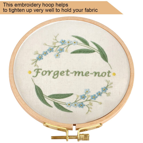 Bamboo Embroidery Hoop Wooden Round Frame 12.5cm 1
