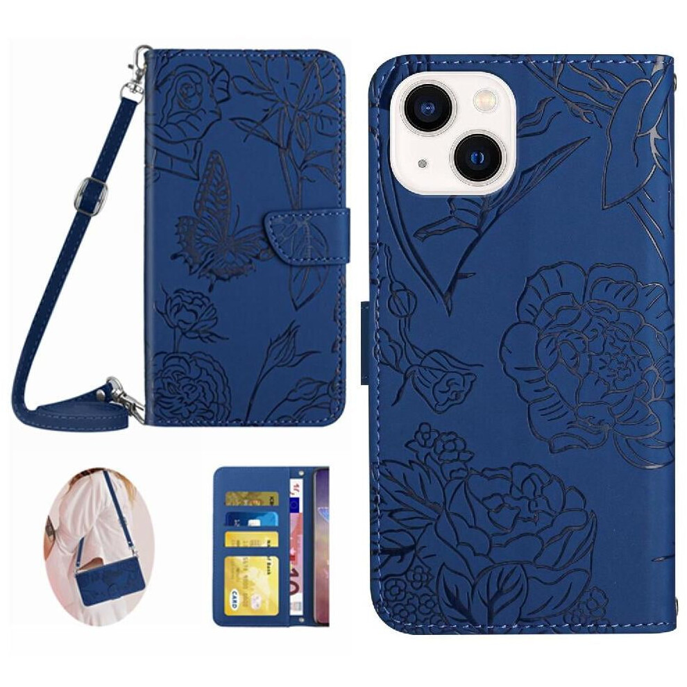 Iphone 15 Case Leather Wallet With Card Slot And Lanyard 971050986814