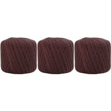 Threadart Mercerized Cotton Thread Size 3 Chocolate Brown