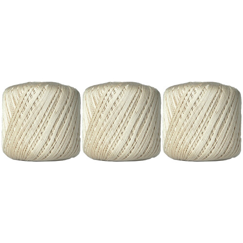 Threadart Crochet Thread Natural Size 10 3-Pack