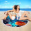 Microfiber Beach Towel Blanket Fast-Drying Round 60in with 3