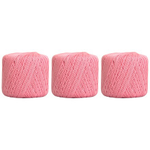 Threadart cotton crochet thread size 3 mauve 3-pack
