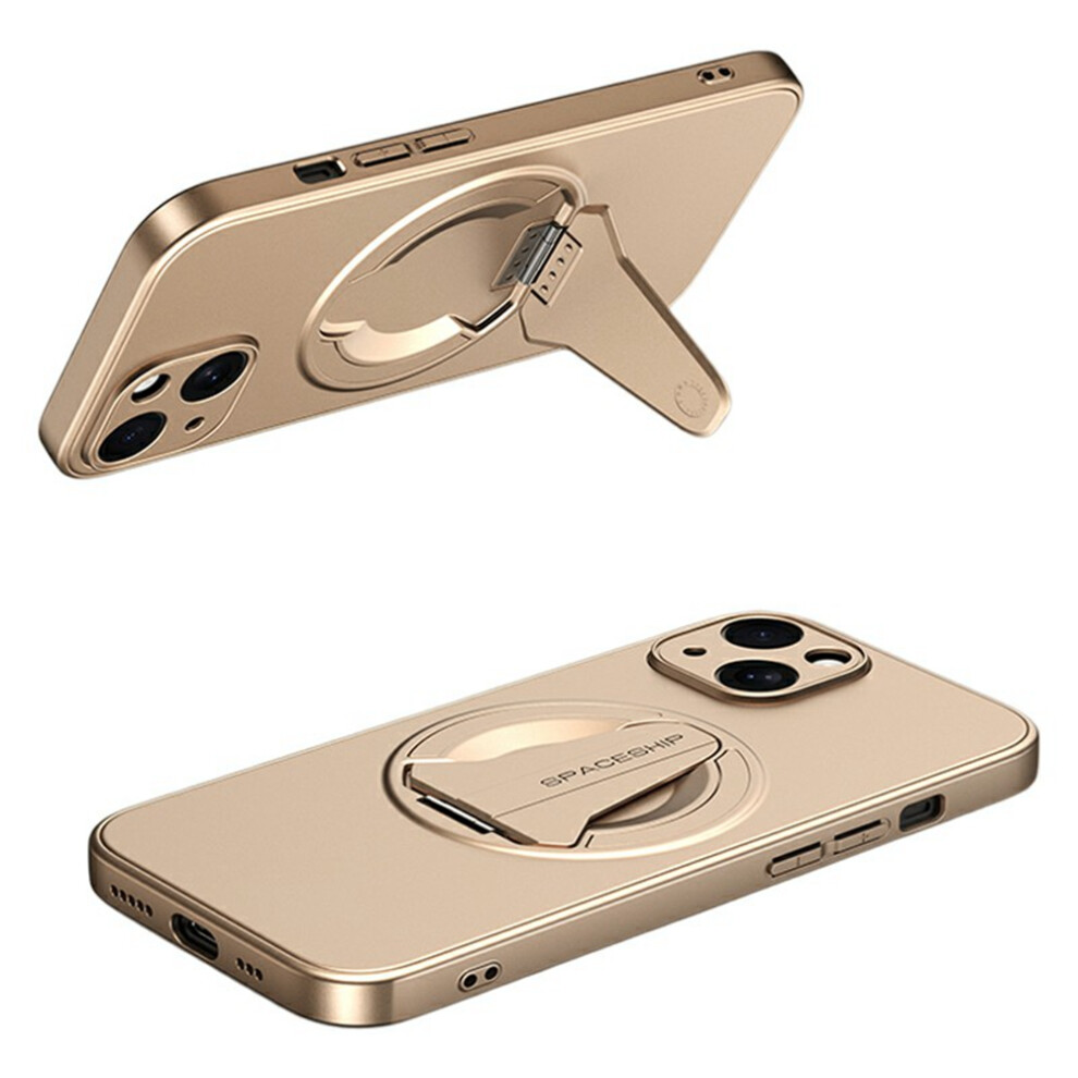 (Desert ) For Iphone 13 Case Compatible With Magsafe Hidden Kickstand Skin-Feel Matte Pc Tpu Phone Back Cover Gold 6914297508313