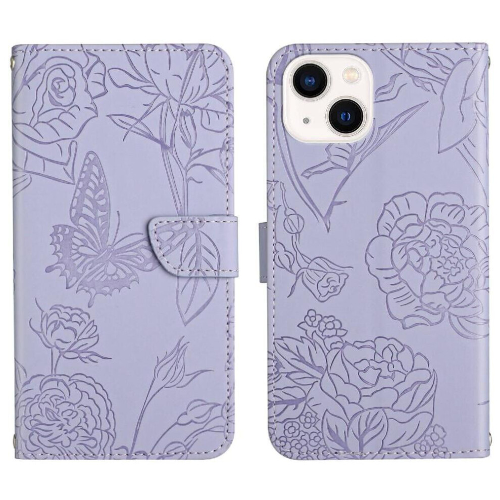 Iphone 13 Mini Flower Butterfly Flip Case With Wrist Strap 971050988245
