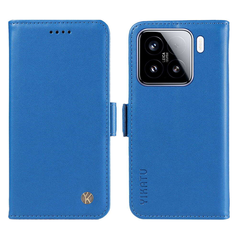 (Sky ) Yikatu For Xiaomi 15 Wallet Phone Case Yk-003 Leather Stand Cover Blue 6914298766644
