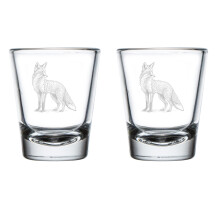 Set van 2 borrelglaasjes van 50 ml (1,75 oz) - Cadeau met vos