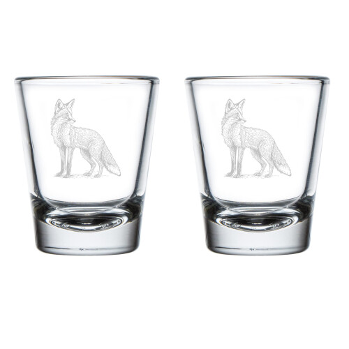 2er-Set Schnapsgläser (50 ml) – Geschenkidee Fuchs