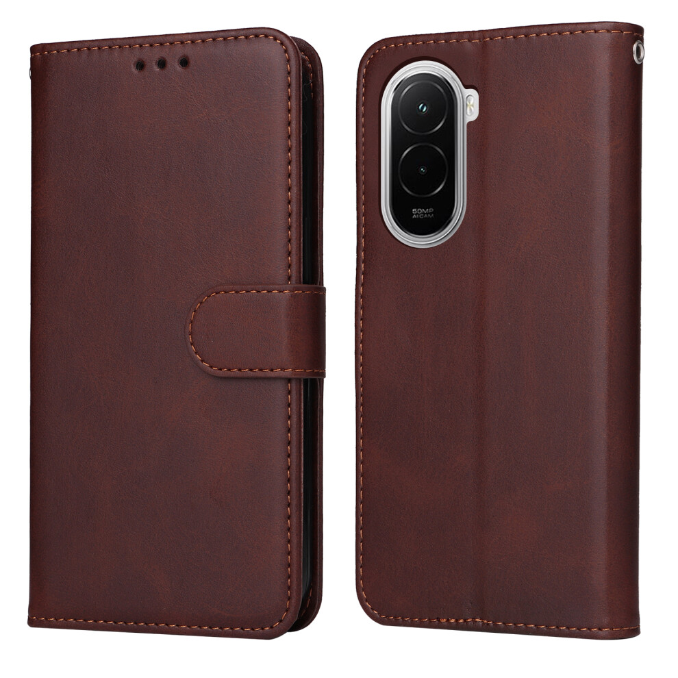 (Brown) For Xiaomi Poco M7 4G (169Mm) Case Wallet Pu Leather Folio Flip Phone Cover Brown 6914299025221