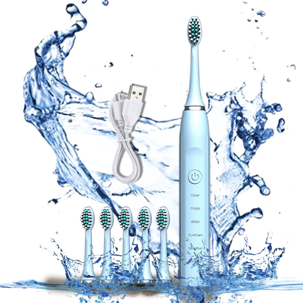 lulshou Electric Toothbrush with 8 Brush Heads, 5 Modes,