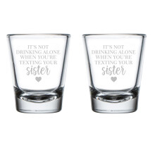 Set van 2 borrelglaasjes (50 ml) - Grappig cadeau voor je zus