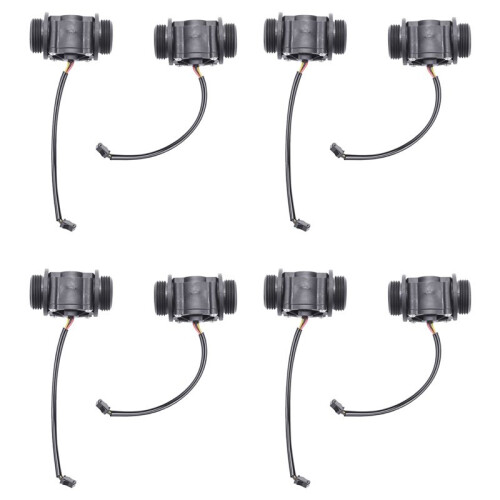 8PCS Water Flow Sensor Fuel Flow Meter Water Meter Sensor Flowmeter Water Sensor FS400A G1 DN25 1-60L/Min