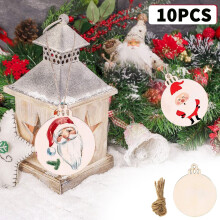Ozmmyan Cadeau de Noël 10 pièces Décorations de Noël à faire soi-même, loisirs créatifs, fournitures de mariage, articles en bois, offres de