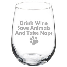 Stemless Wine Glass Funny 17 oz